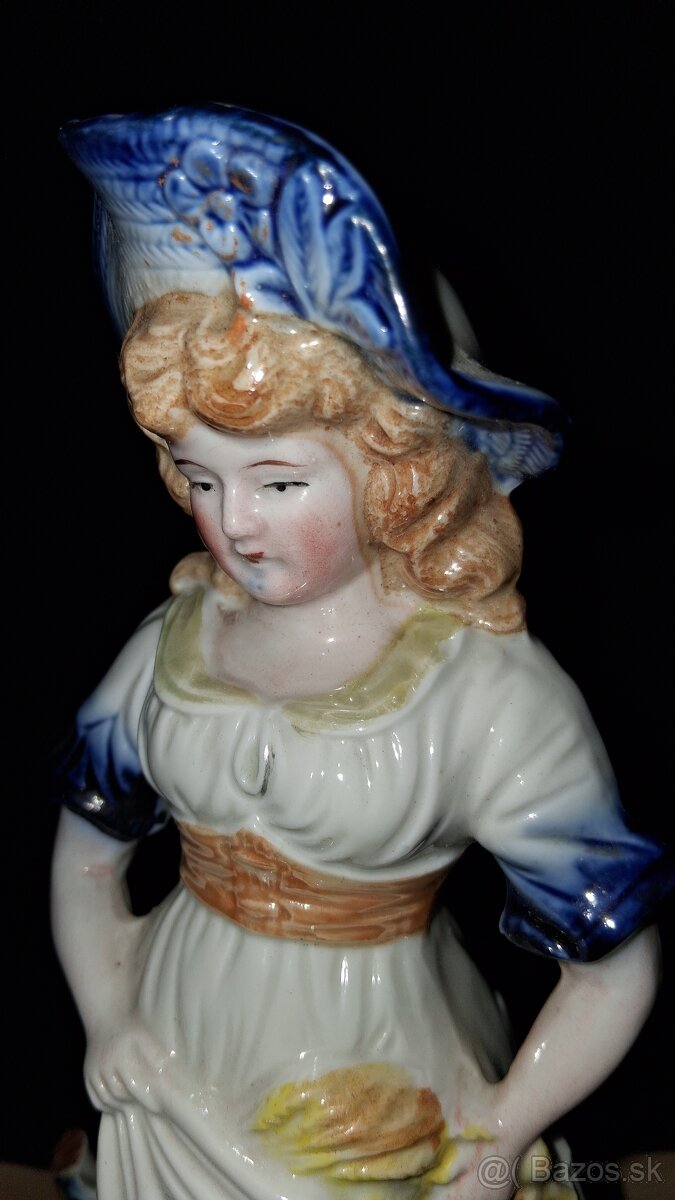 Porcelánová soška/figúrka Pastierka značená Germany - 11
