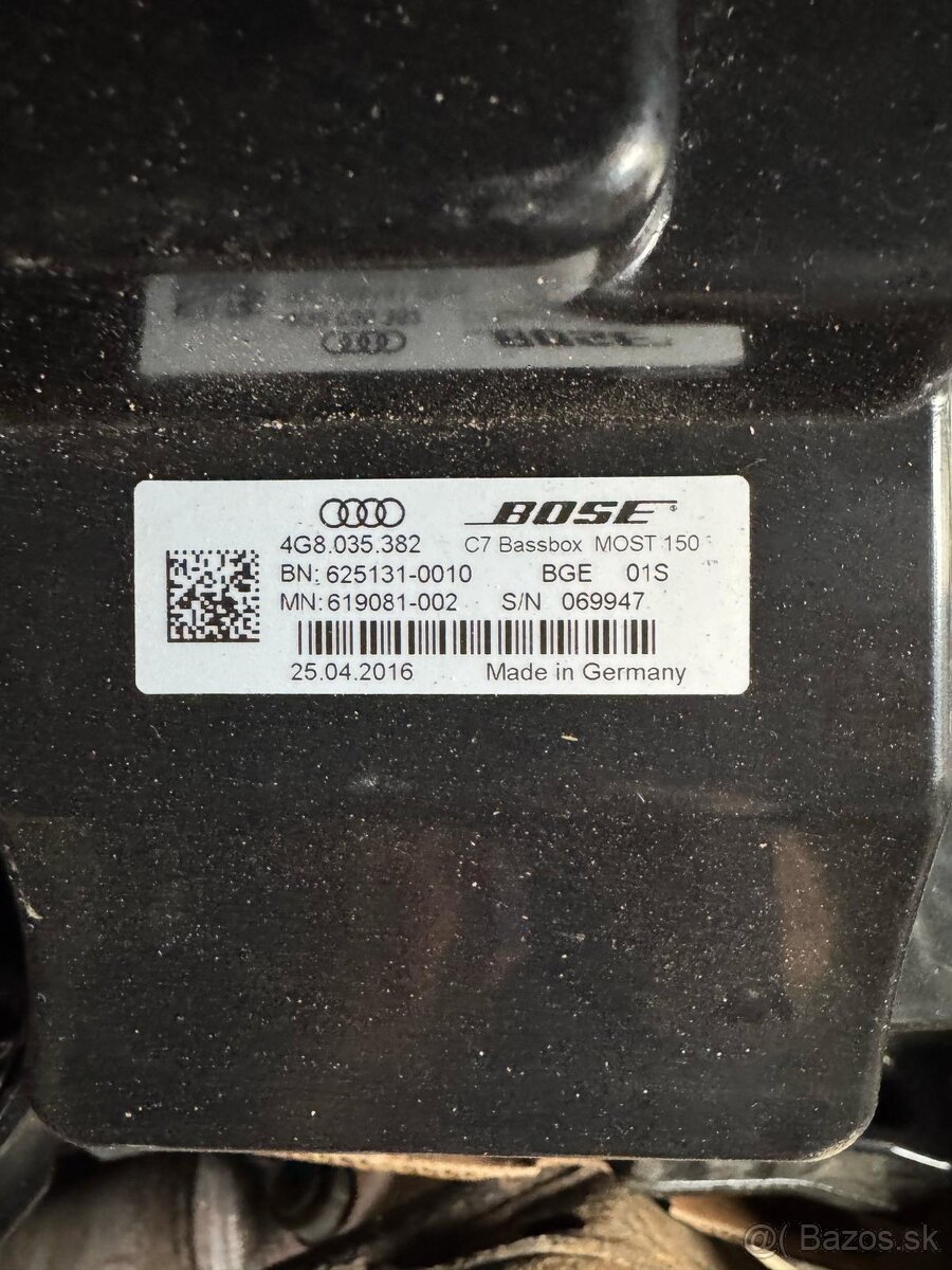 Reproduktory Bose Audi A6 C7 2017 - 11