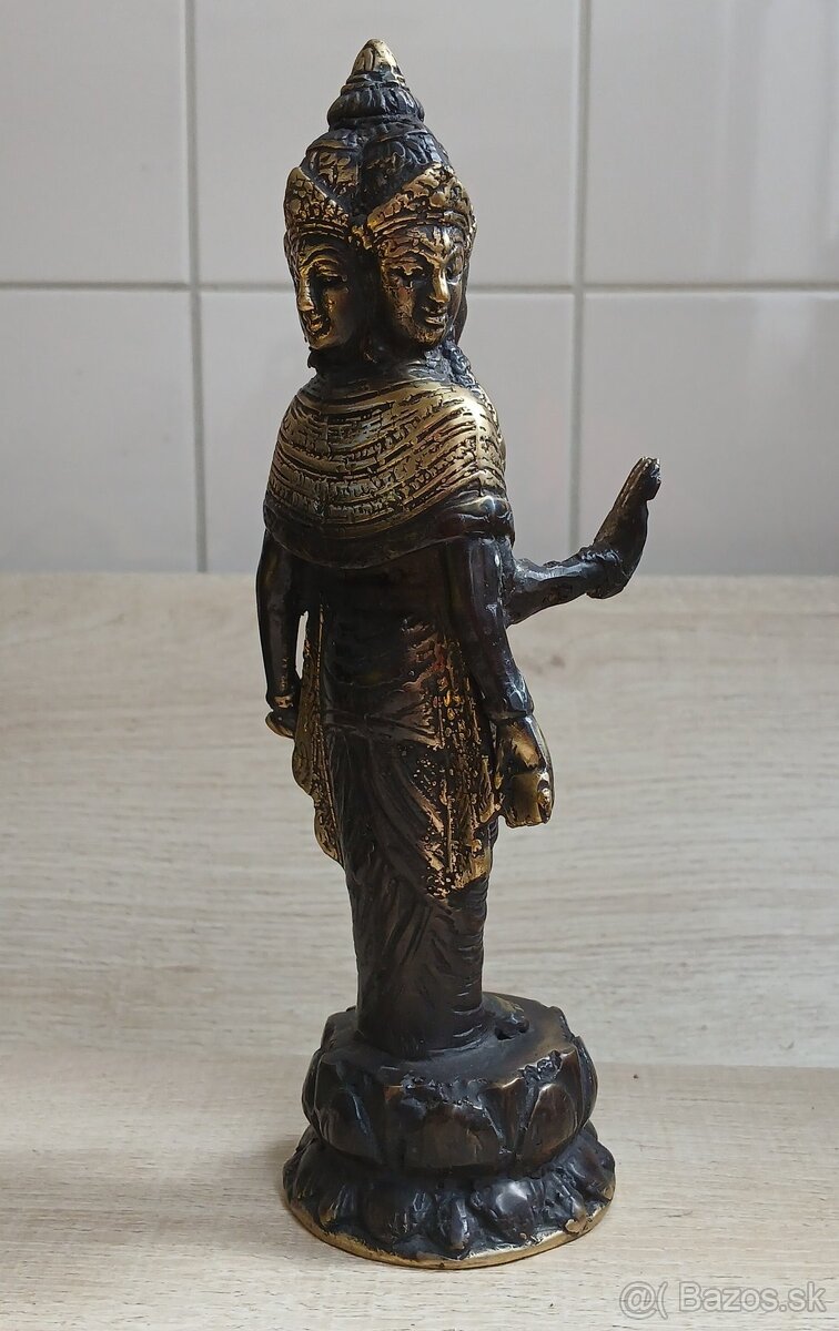 Ručne vyrobená sada troch bronzových Hindských božstiev - 11