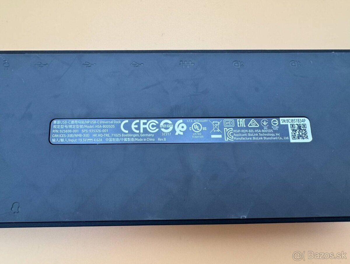 Predám dokovaciu stanicu na notebooky HP HP USB-C Universal - 11