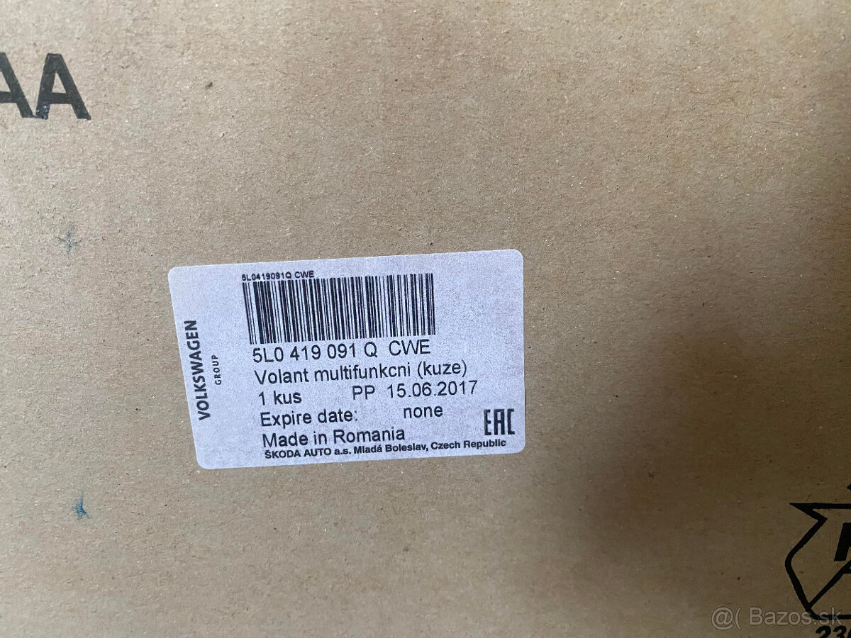 Nový originálny trojramenný MF volant Škoda - 11