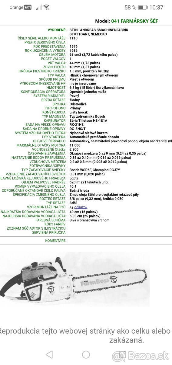Motorová píla Stihl 041 AV FARM BOSS - 11