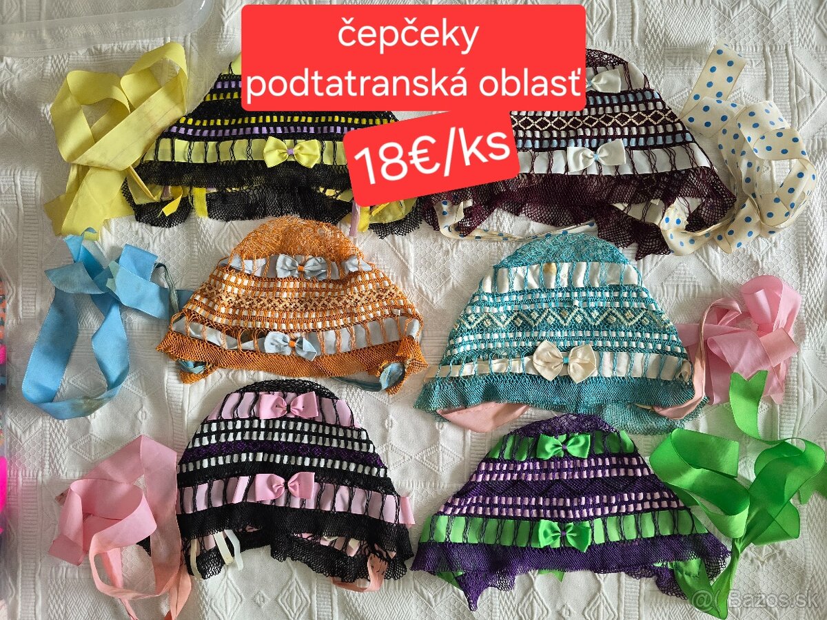 Stary kroj stuhy čepce zápästky - 11