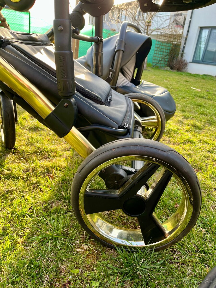 Kočík JUNAMA Exclusive + zadarmo koženný fusak s rukavicami - 11