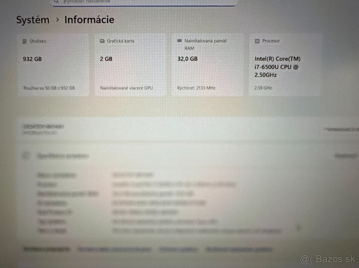 Notebook HP ZBook i7-6500U / 32GB RAM / 1TB SSD - 11