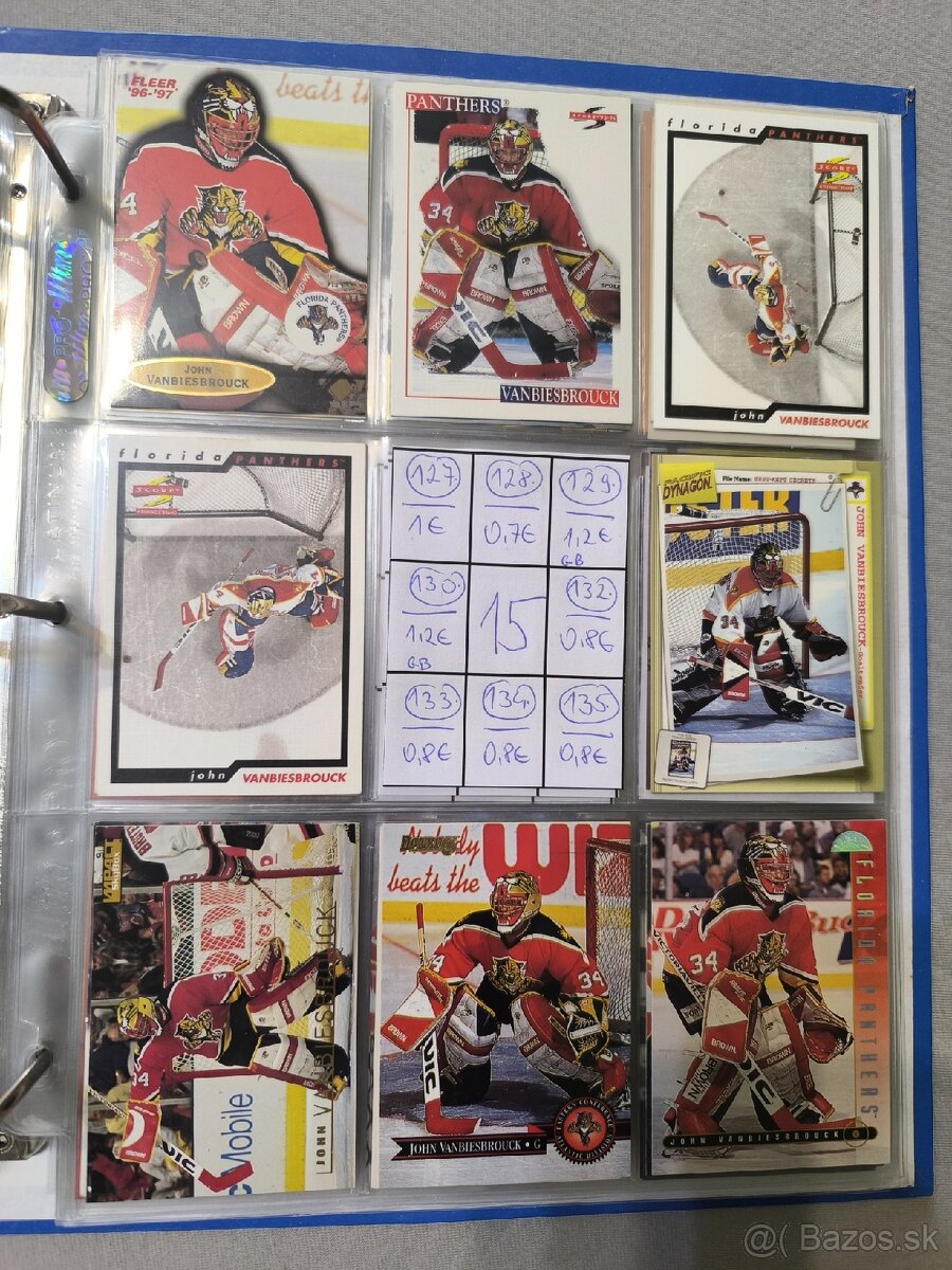 Hokejové kartičky - John Vanbiesbrouck 1 - 11