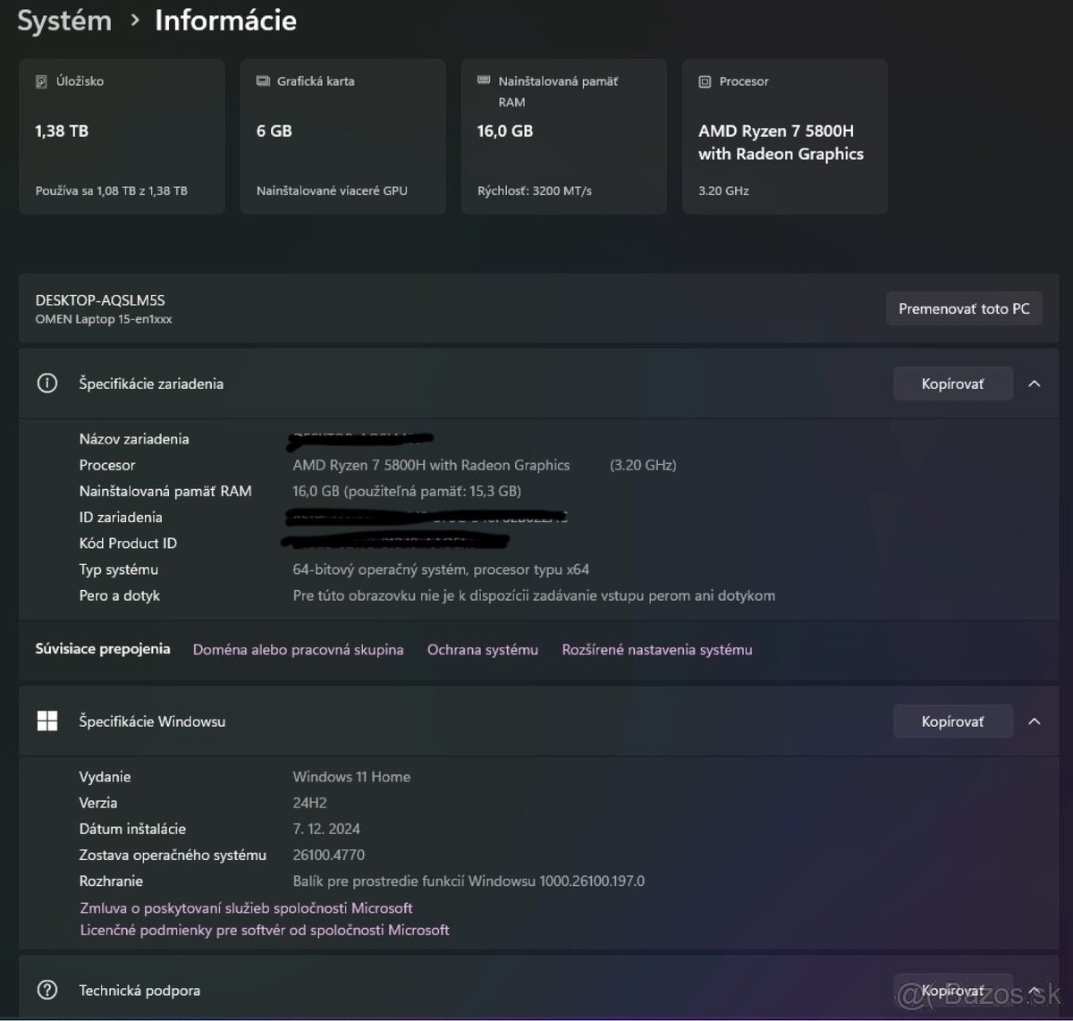 Rezervované: HP OMEN 15 - herný notebook - 11