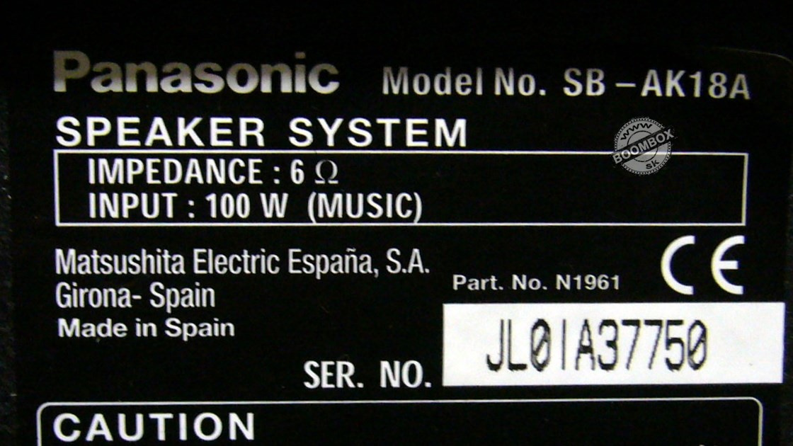 Panasonic SA-AK-18, veža - 11