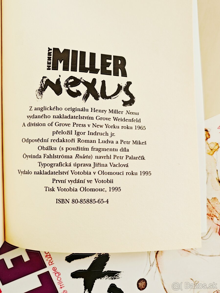HENRY MILLER:1-3 KOMPLET - SEXUS, PLEXUS, NEXUS - 11
