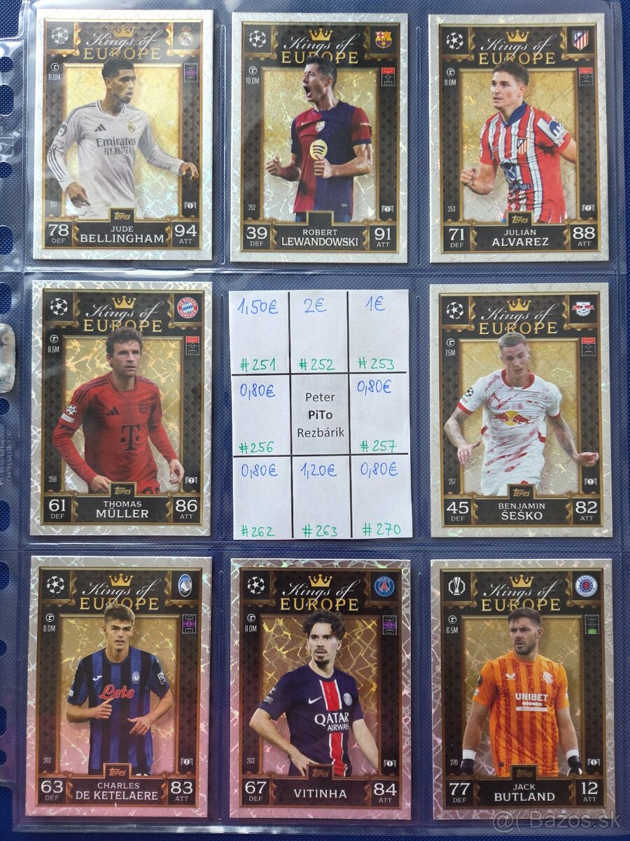 Fotbalove karticky TOPPS, Panini, cast 1/2 - 11
