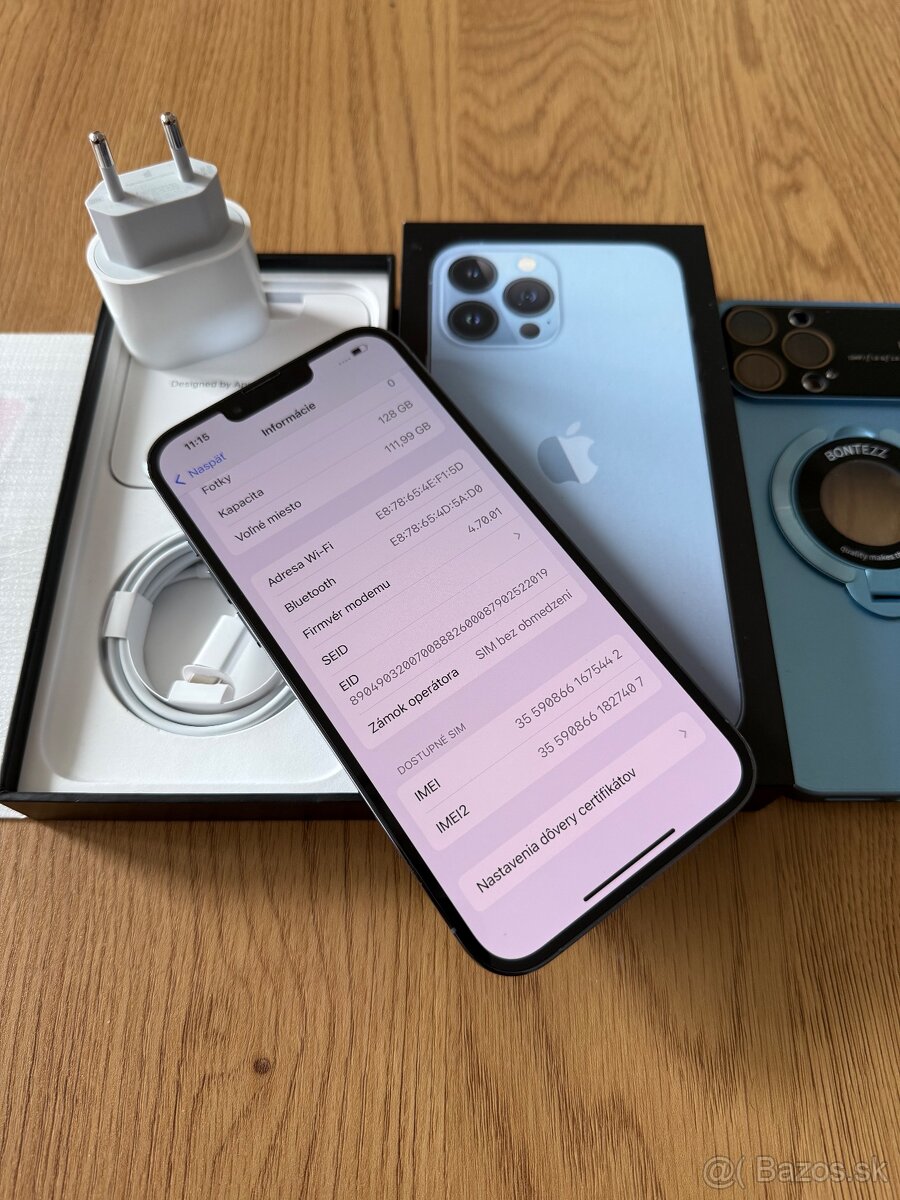 iPhone 13 Pro Max 128 gb Sierra Blue v záruke +prislušenstvo - 11