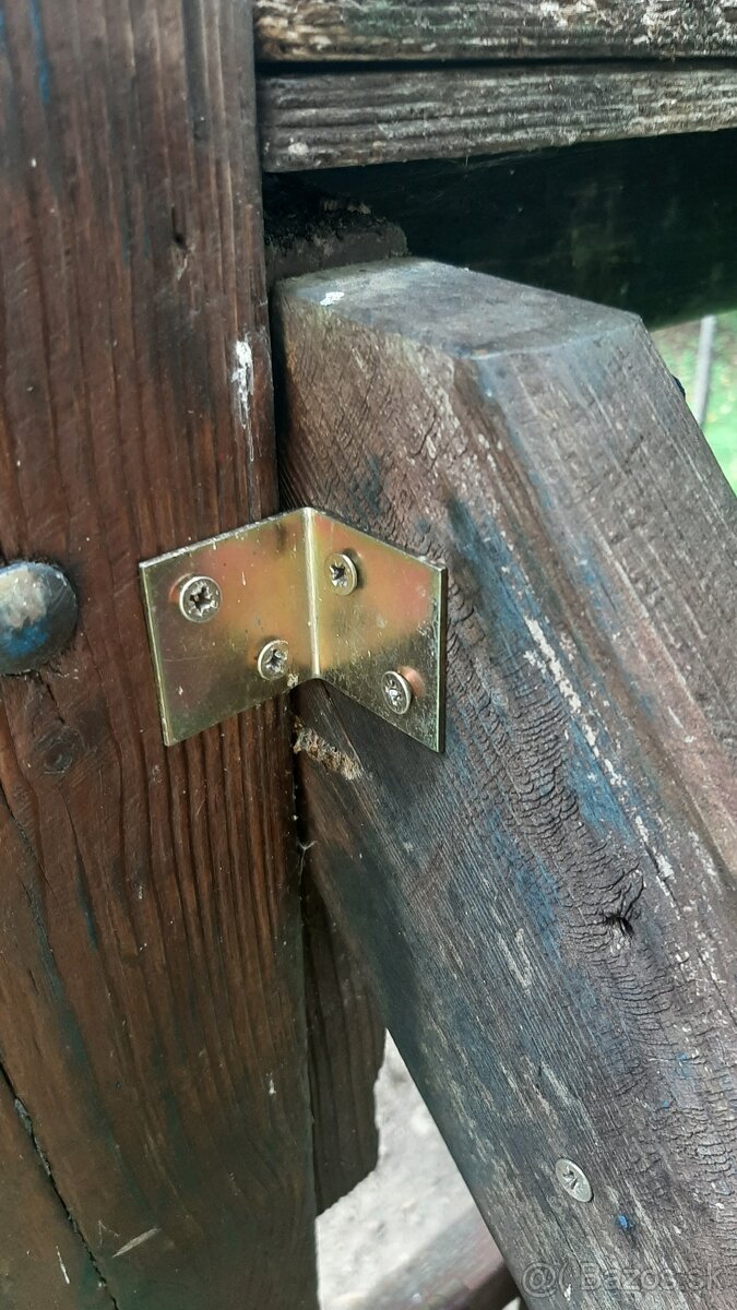 záhradný drevený domček so šmykľavkou - 11