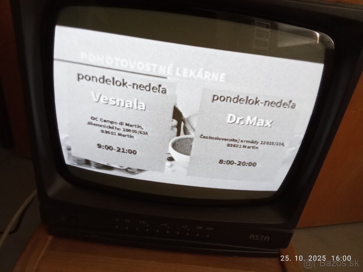 Predám - ČB televízor ASTA 12 / 220 V - 11