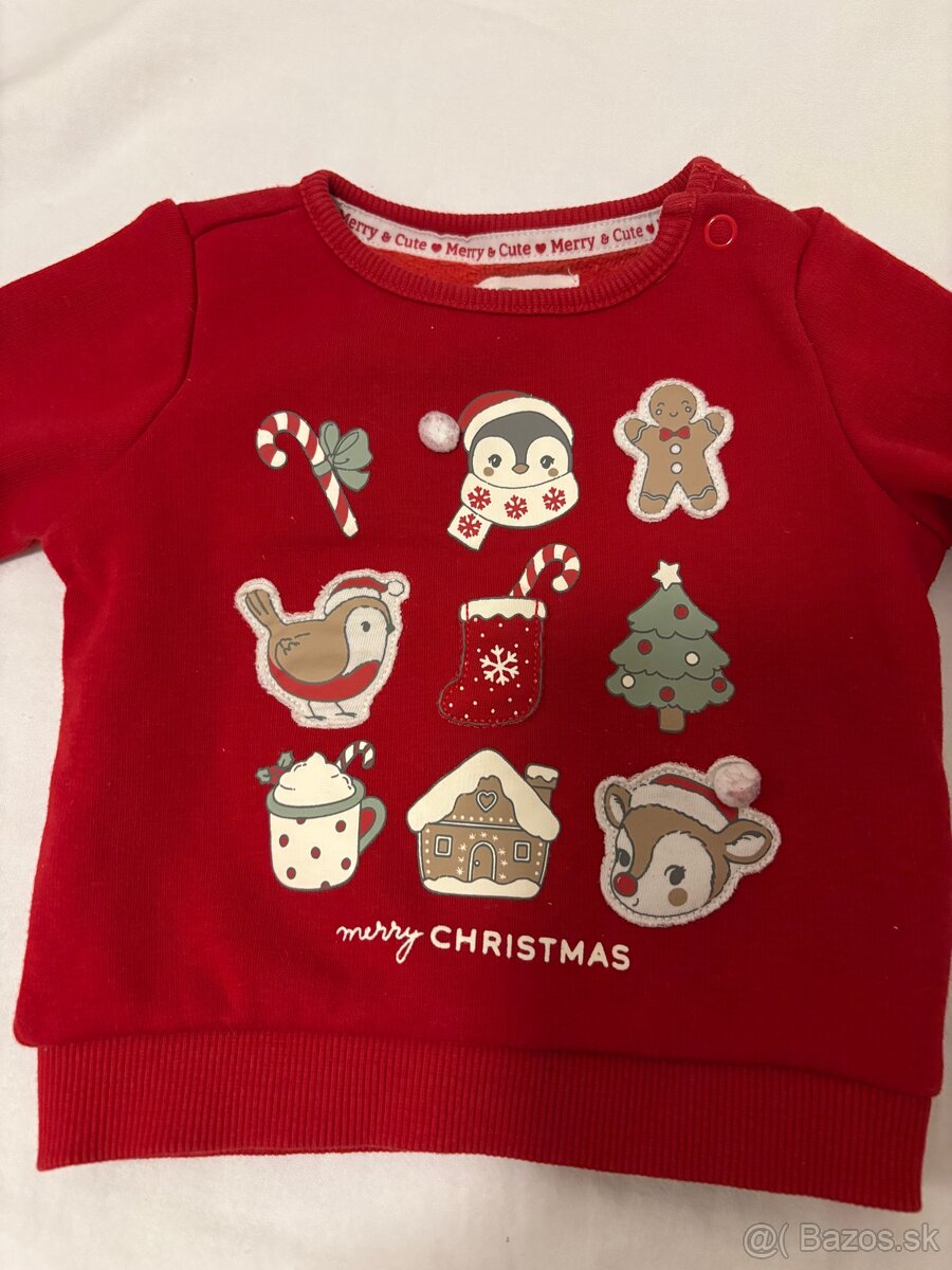 Vianočné oblečenie 62 (0-3 mesiace) - 11