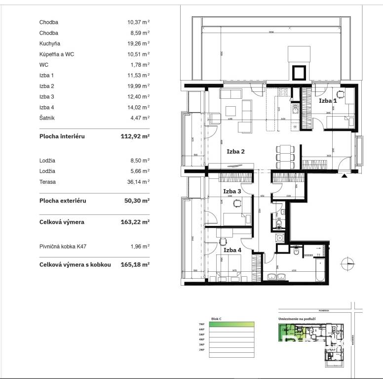RADO | 4 izbový penthouse 165m² | Greencorner | Bratislava-N - 11