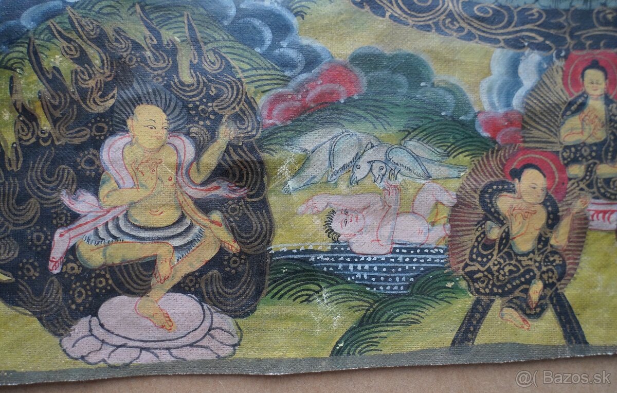Ručne maľovaná tibetská Thangka - Mandala (Škola Gelugpa) - 11