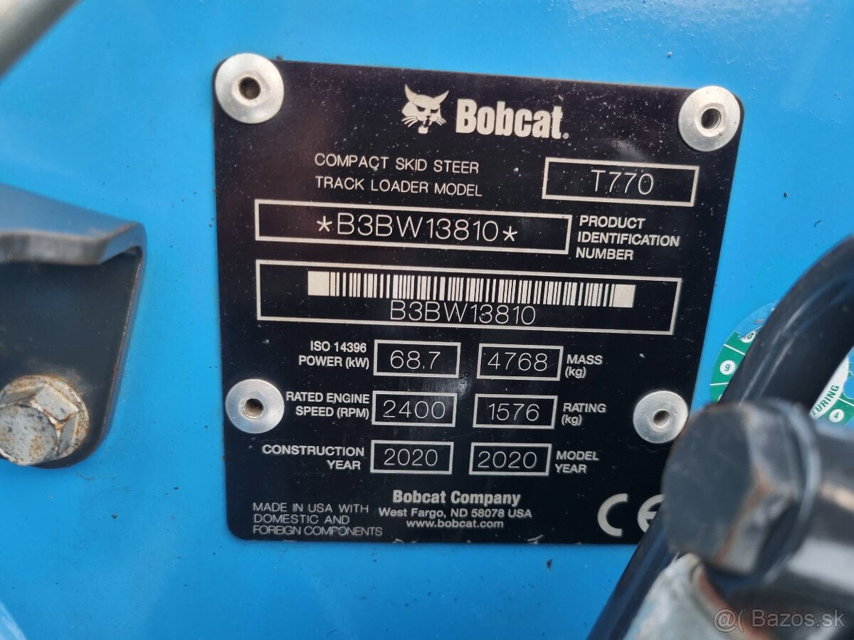 Pásový nakladač Bobcat T770 2,5 t - 11