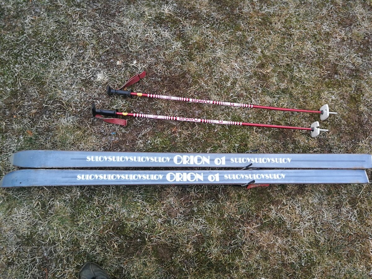 Staré drevené lyže Sulov - 11