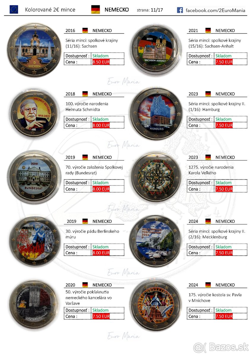 2 euro kolorovane mince - 11