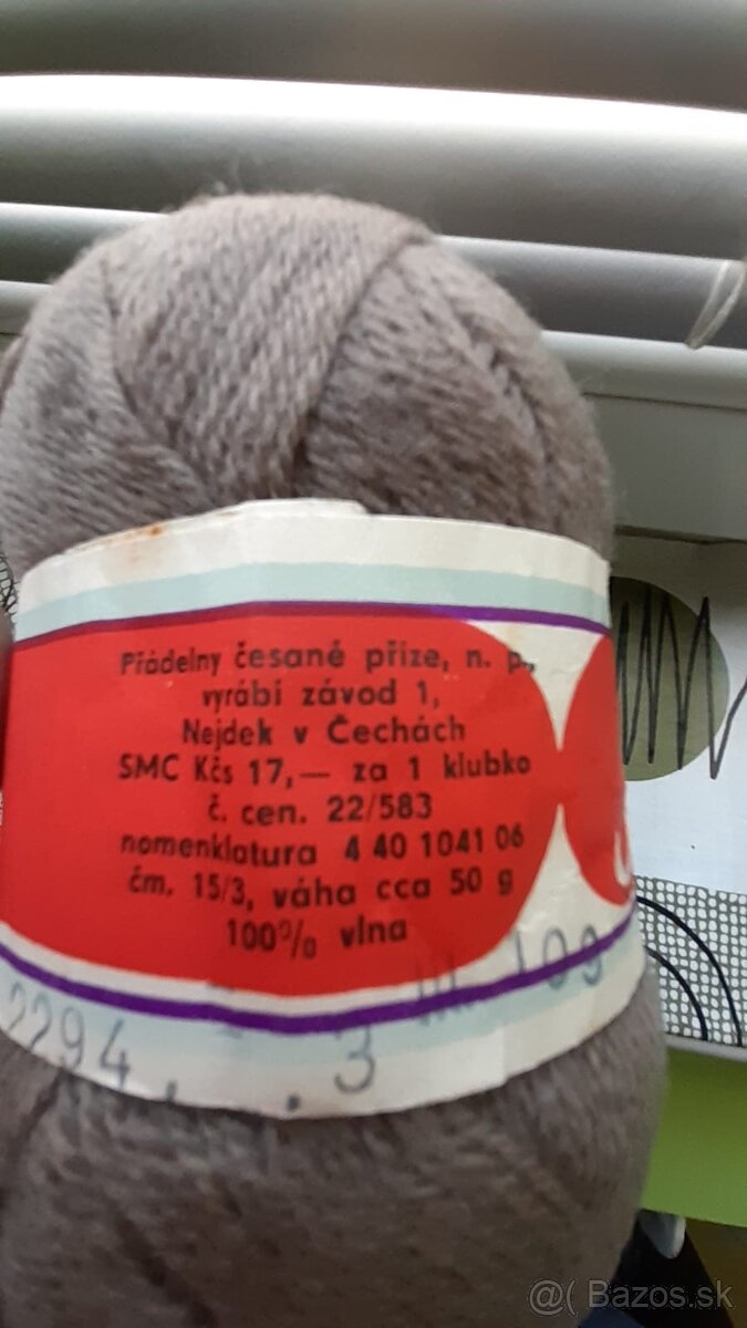 Rôzne priadze - retro zásoby, vlna, zmesi, rôzne farby - 11