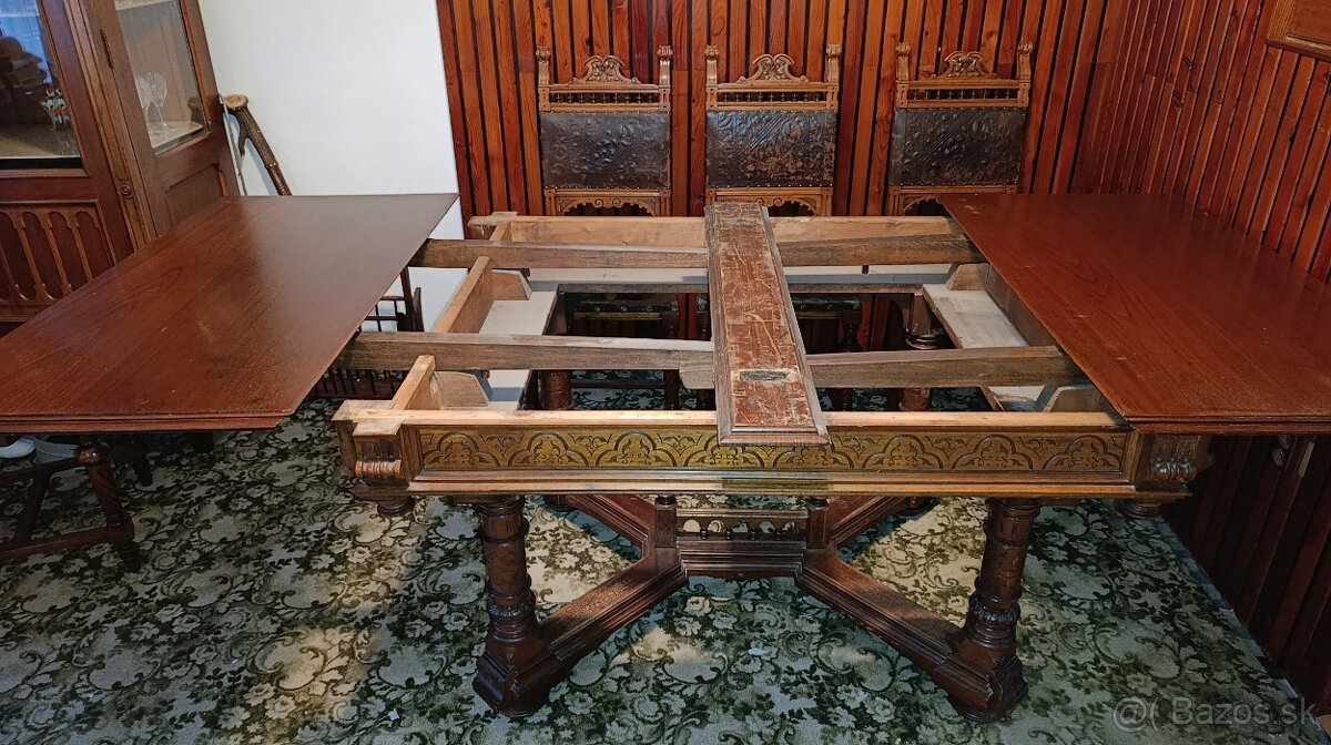 Predám starožitný jedálenský stôl - 11