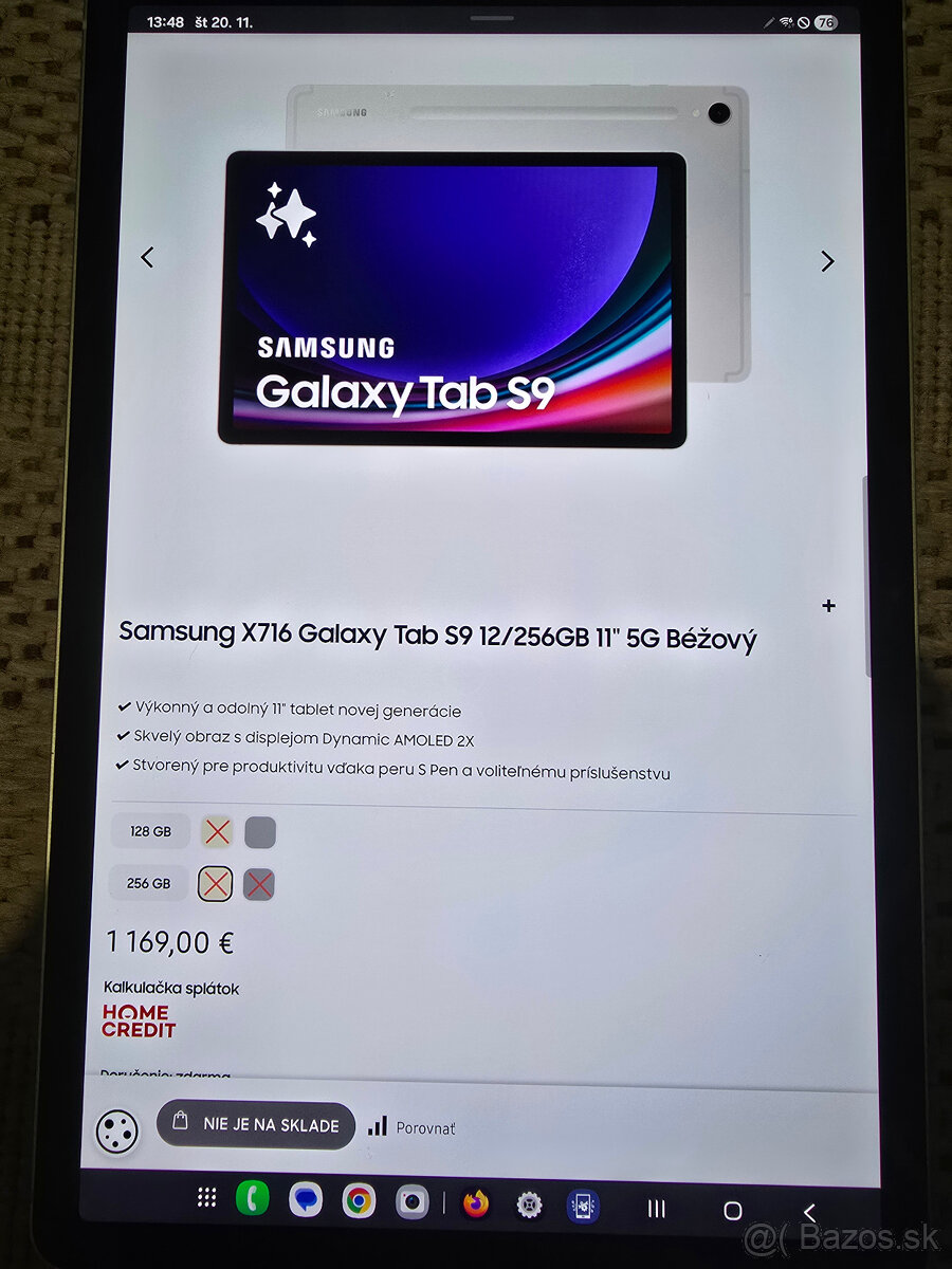 Samsung Galaxy Tab S9 12GB/256GB WIFI + 5G - 11