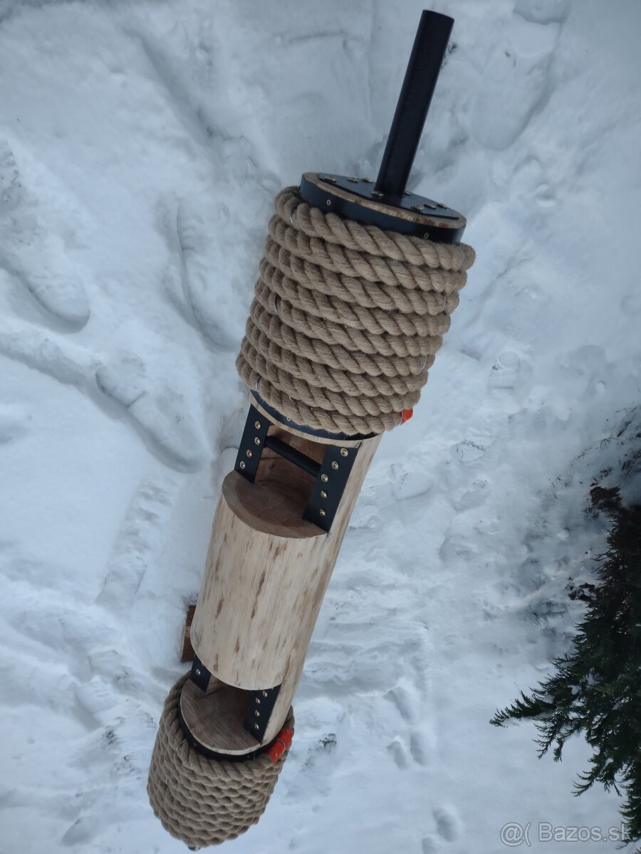 Drevený Dubový loglift, klada, činka....posledny ks - 11