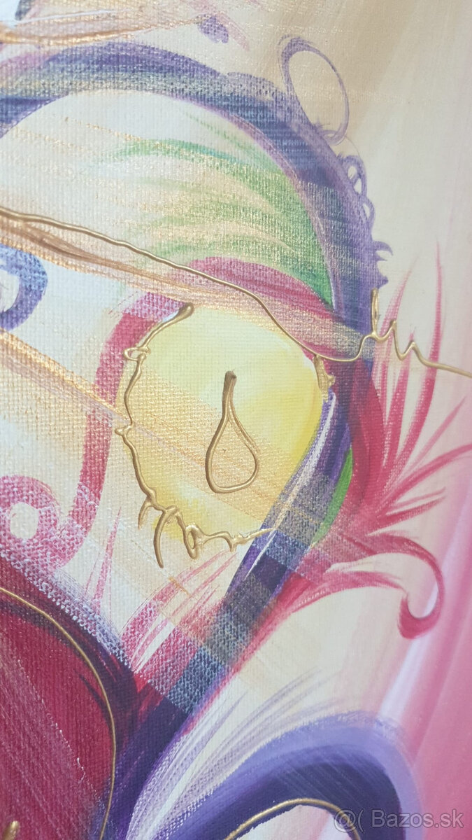 luxusný obraz s krištálom , autor Janka Roselli - 11