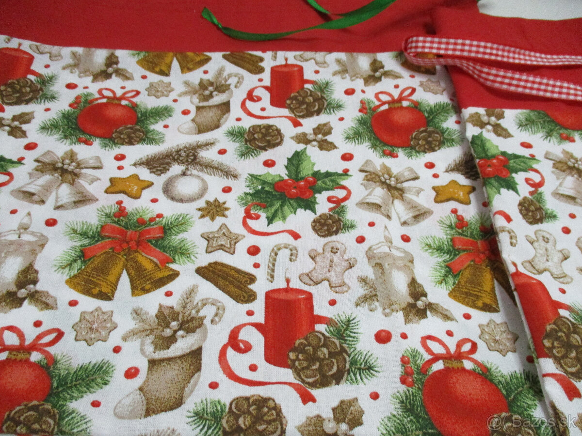 Vianočná obliečka a vrecko v rovnakom dekore - 11
