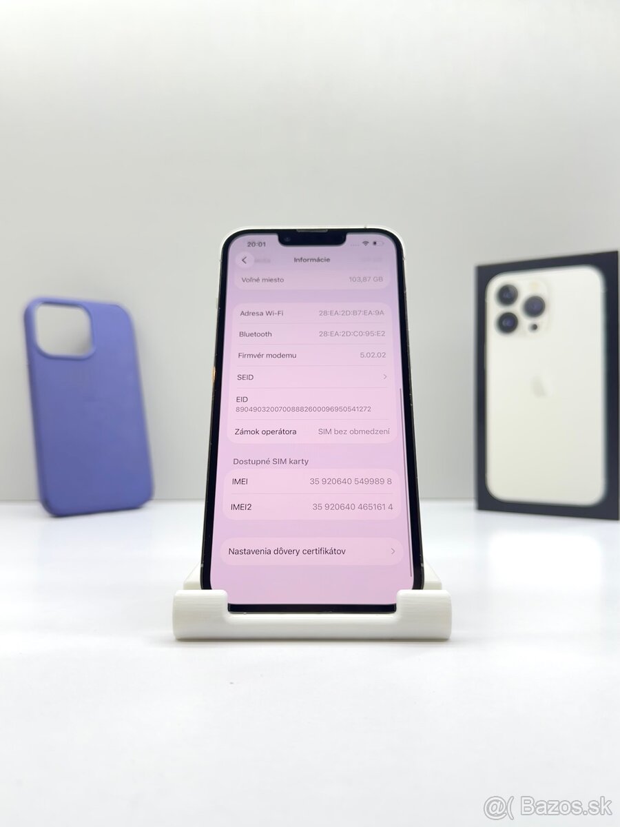 iPhone 13 PRO SILVER 128GB TOP STAV 100% NOVÁ BATÉRIA - 11