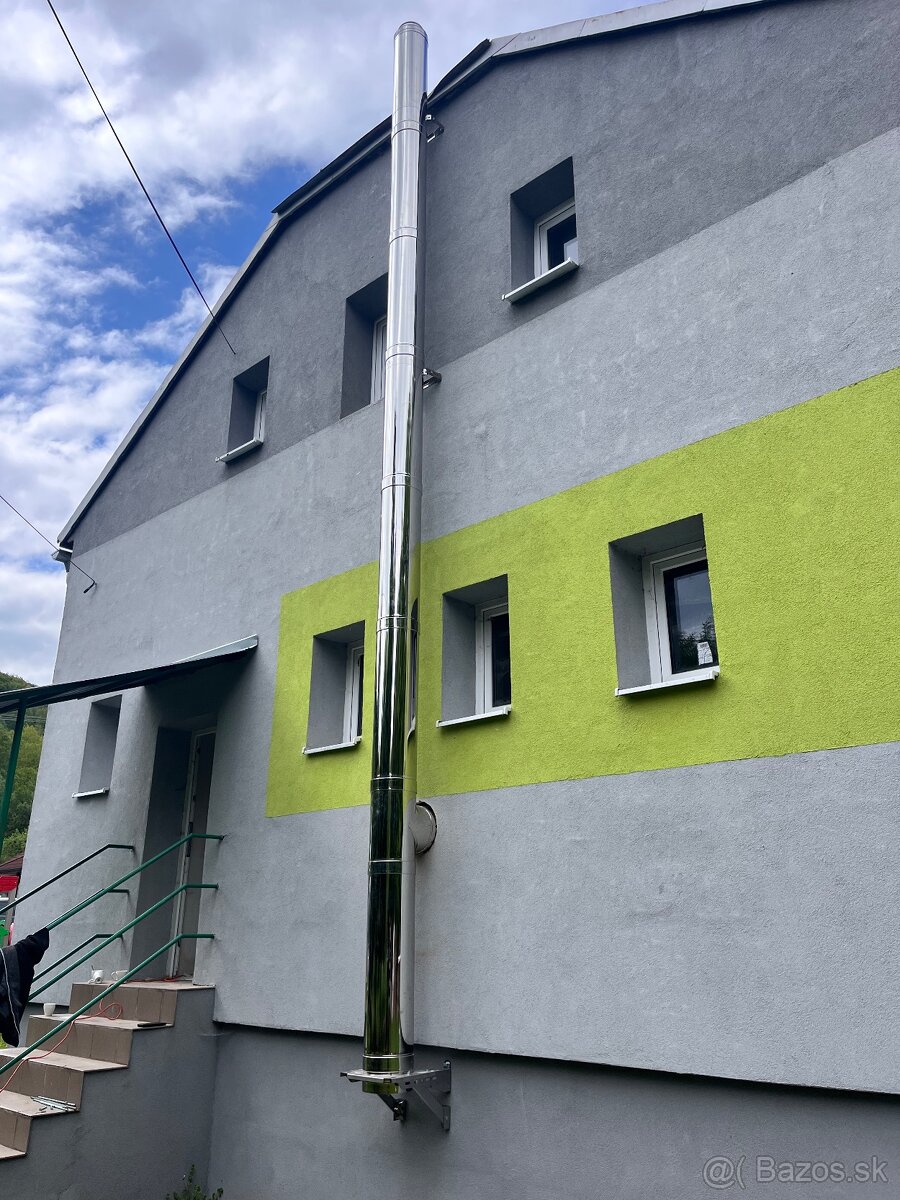 Nerezový komin izolovany Fasadny - 11