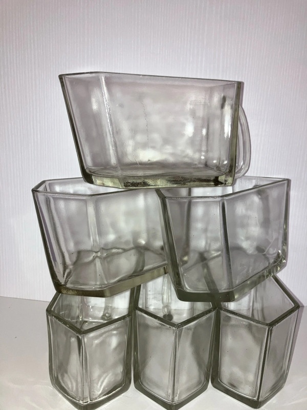 5 ks Sklenena doza, nadoba, zasobnik na pochutiny - 11