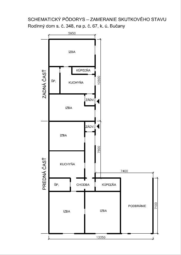 Rod. dom, Kostolná 348/37, Bučany, Okr. Trnava, podiel 1/2 - 11