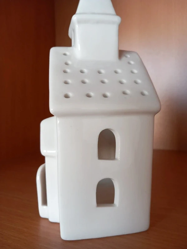 Keramický kostol na čajovú sviečku 22,5x9,5x8 cm - 11