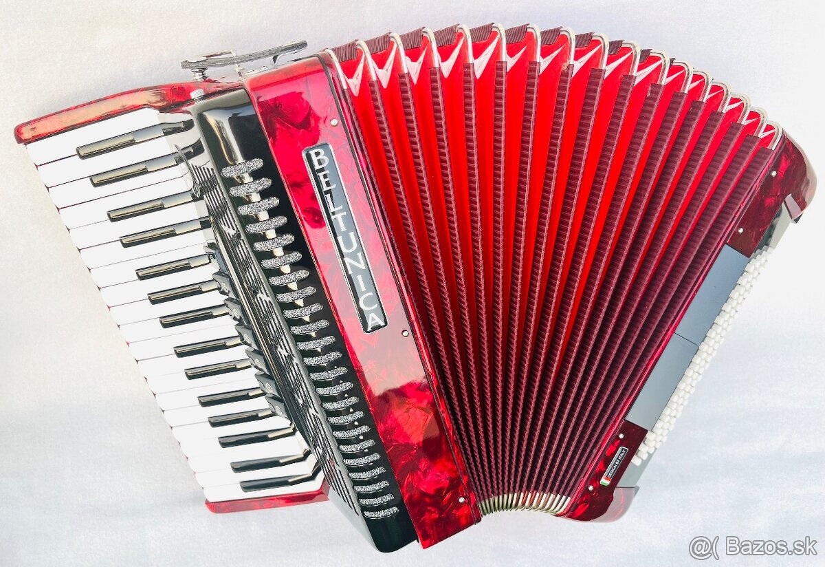 Nový akordeón BELTUNICA VIVALDI 80 basový- krásny zvuk, ľahu - 11