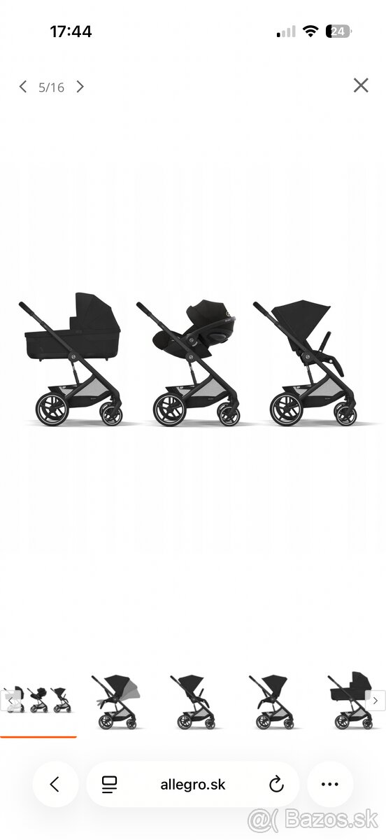 Čierny kočík Cybex Balios S Lux - 11