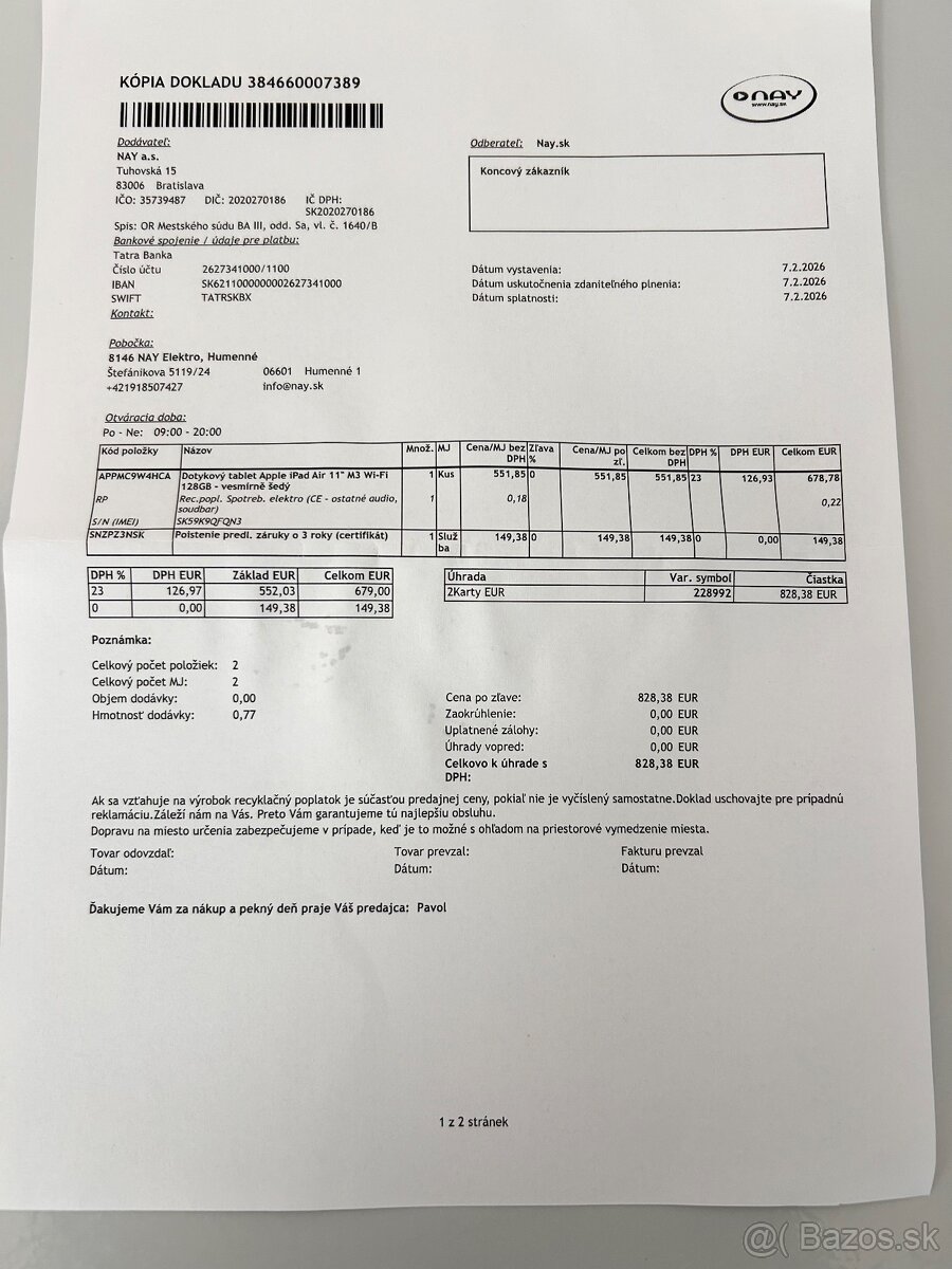 Apple iPad Air 11” (M3), 128GB - 11