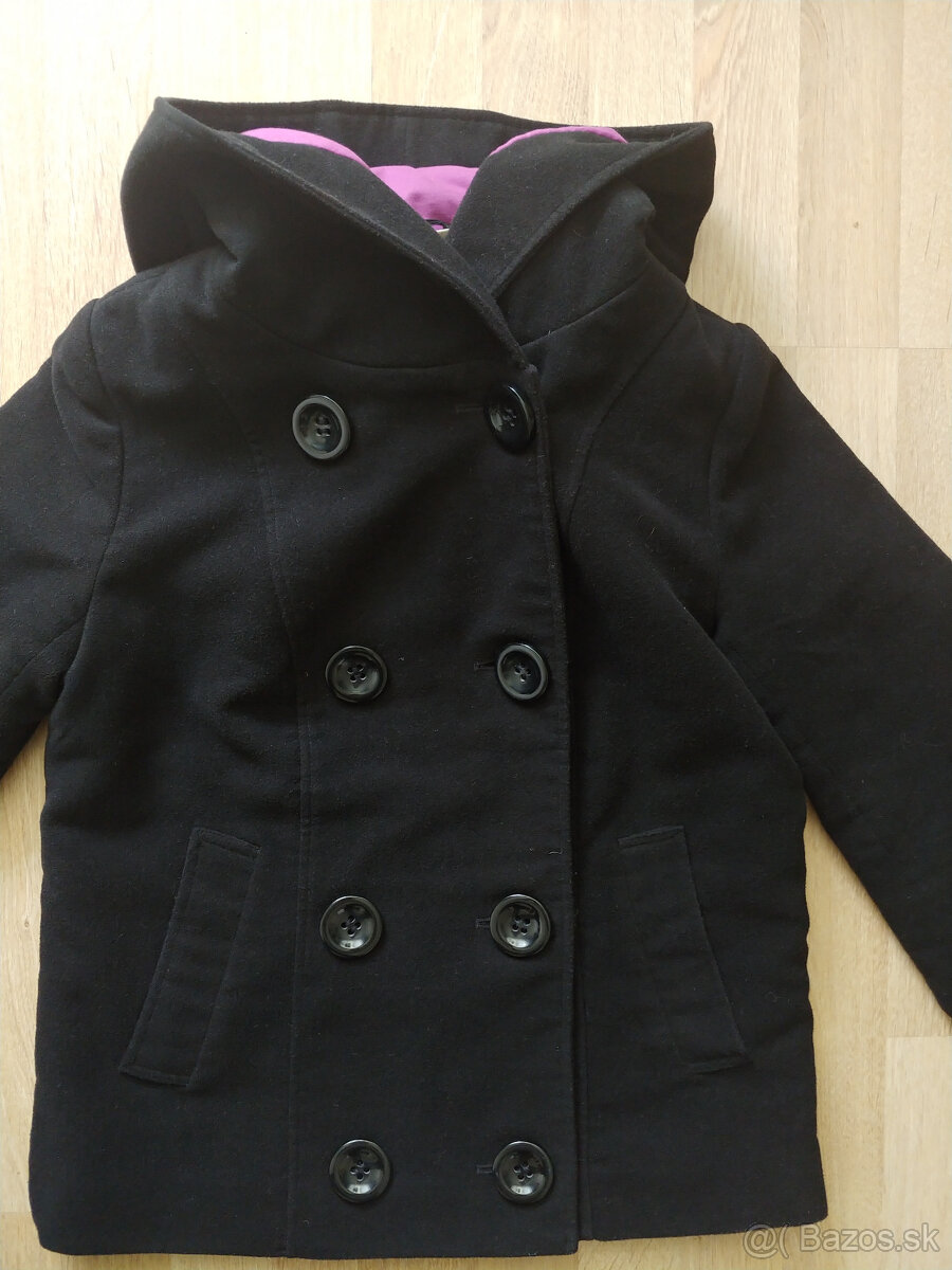 Damska flausova zimna bunda s extra velkou kapucnou, M - 11
