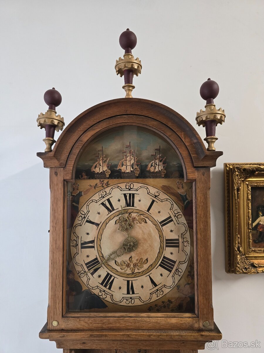 Starožitné nástenné drevene hodiny... - 11