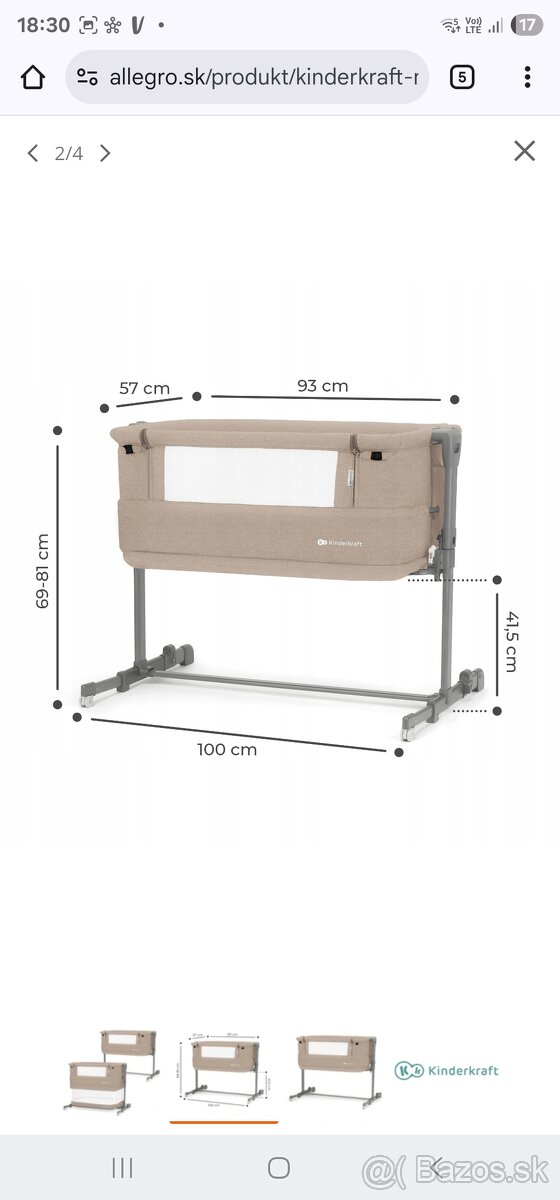 Postieľka Kinderkraft 3v1 - 11