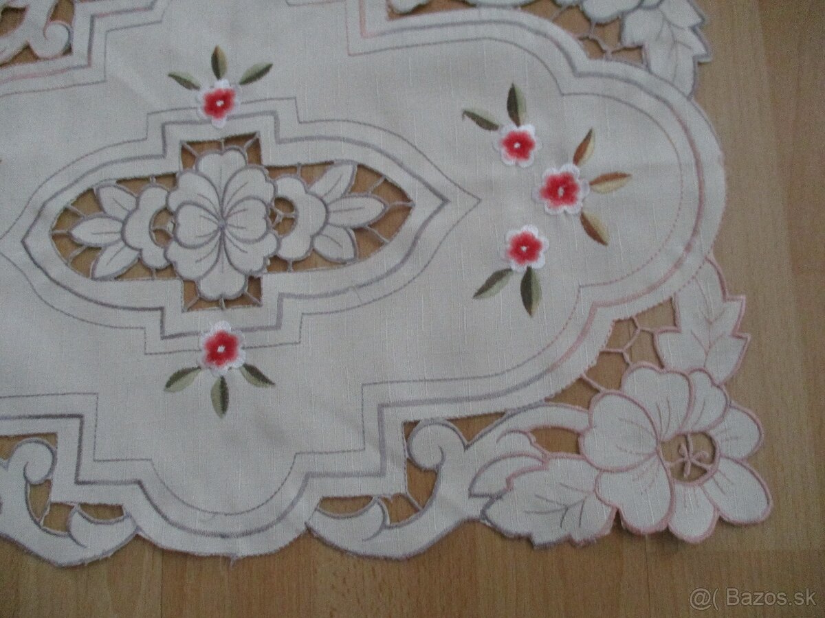 2 starožitné vyšívané dečky - obrusy / 43 / - 11
