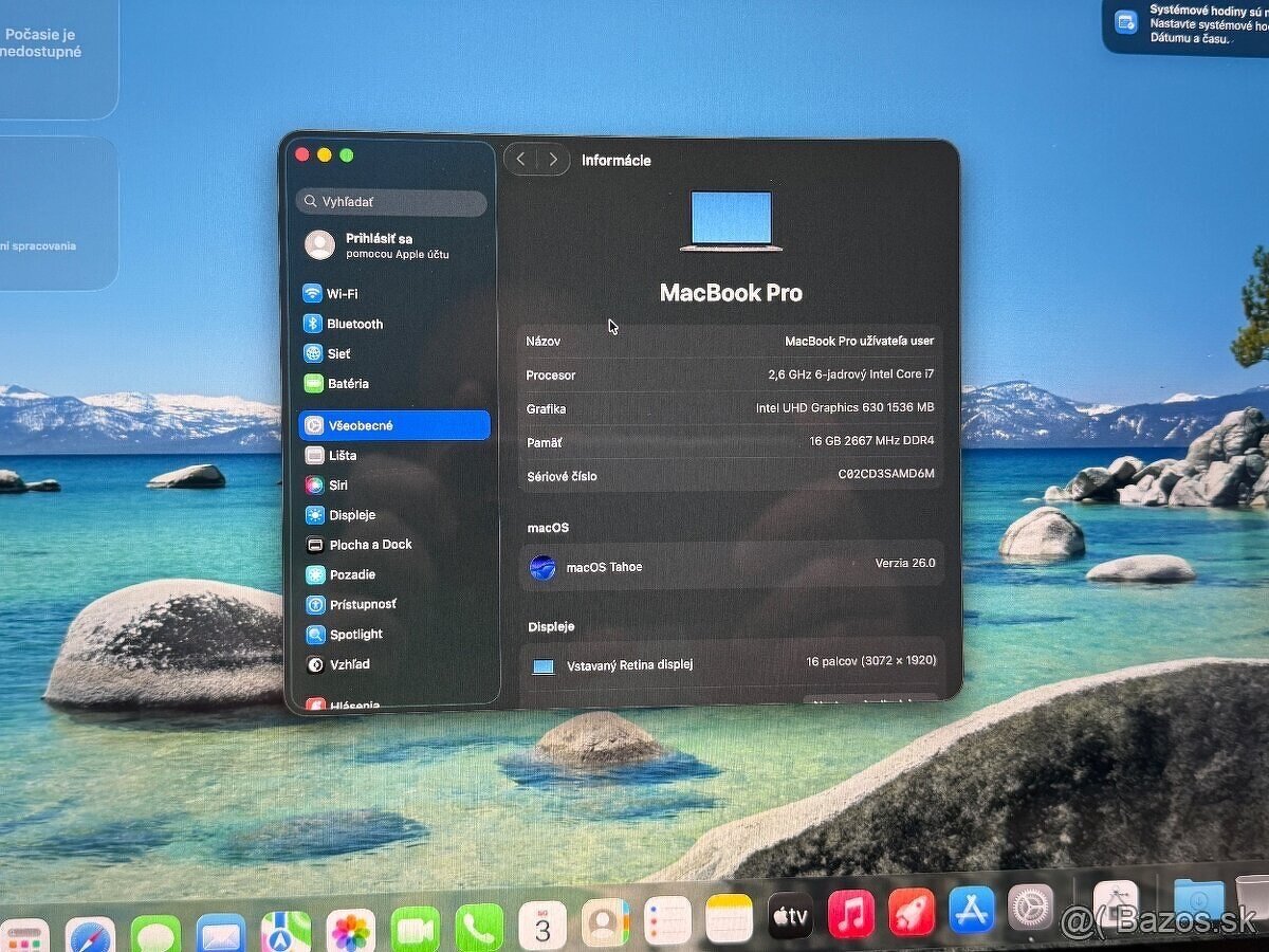 Apple MacBook Pro 16" 2019 i7 6C/ 16GB RAM/ 512GB - 11