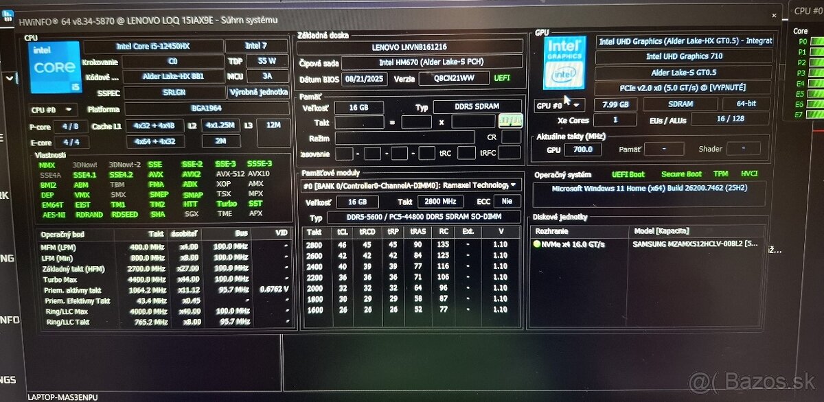 Lenovo LOQ 15 (i5 HX, RTX 3050 6GB) - 11