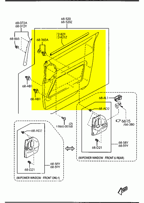 Mazda 5 (CR19, 2005-2010) Interiér diely - 11