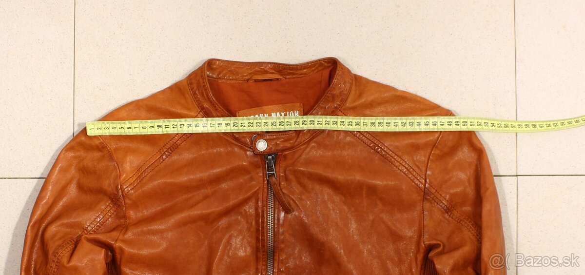Pánská kožená bunda Freaky Nation velikost L - 11