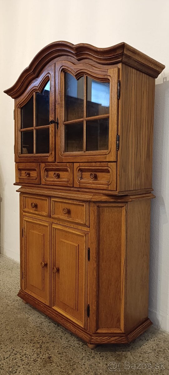 Rustikální komoda + vitrína, masív, Nábytek s příběhem - 11