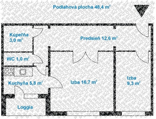 Real - H,s.r.o. ponúka na predaj 2 izbový byt Hraničná ulica - 11