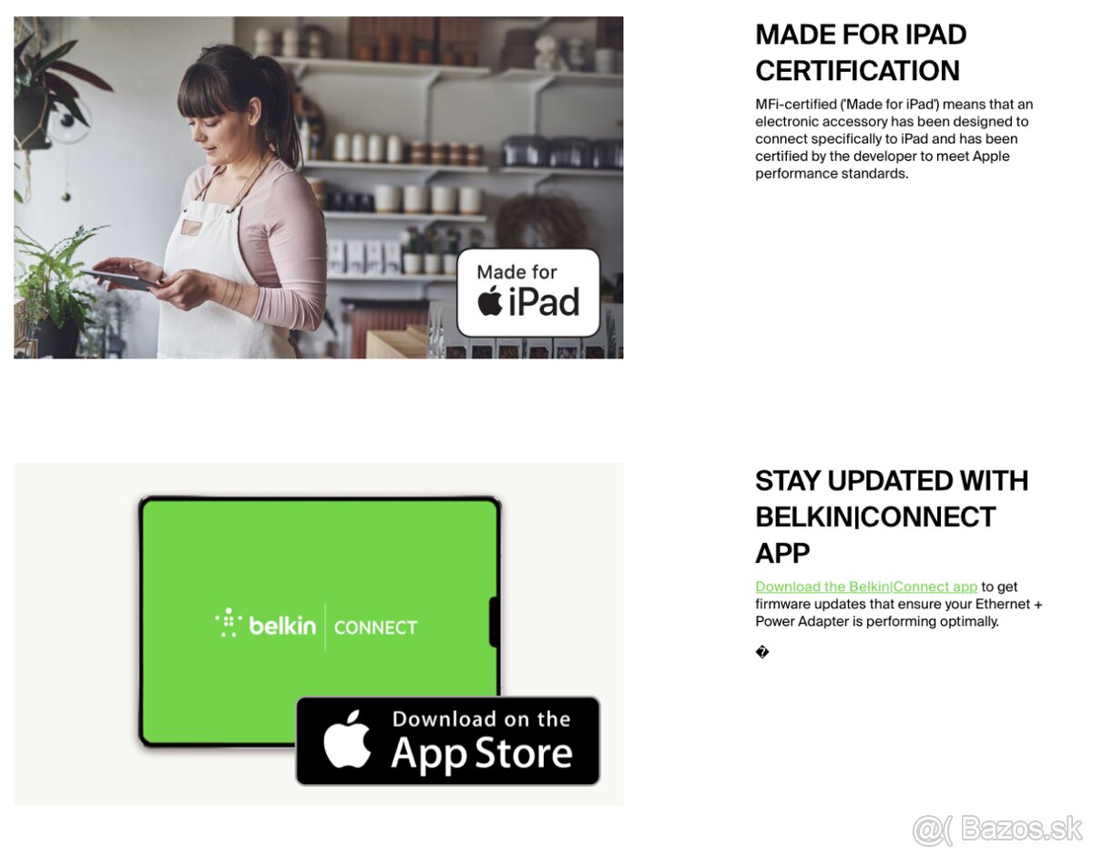 Belkin Lightning Ethernet adaptér – priamo pre iPad/iPhone - 11