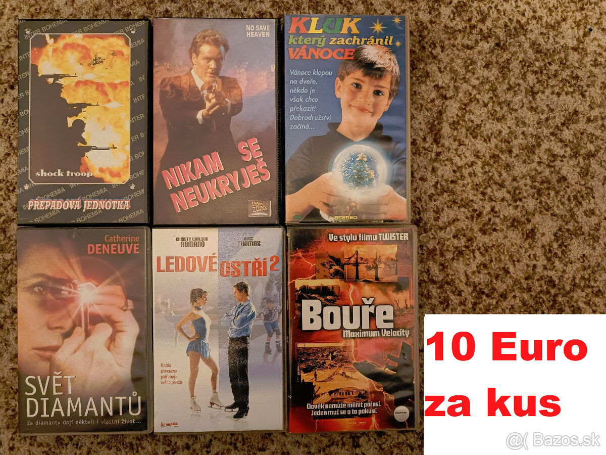 VHS videokazety odskúšané - ceny od 2 € - 11