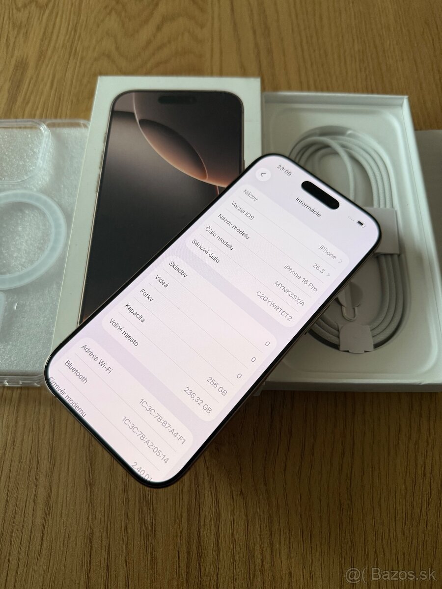 iPhone 16 Pro 256 gb Desert Titanium v záruke +príslušenstvo - 11